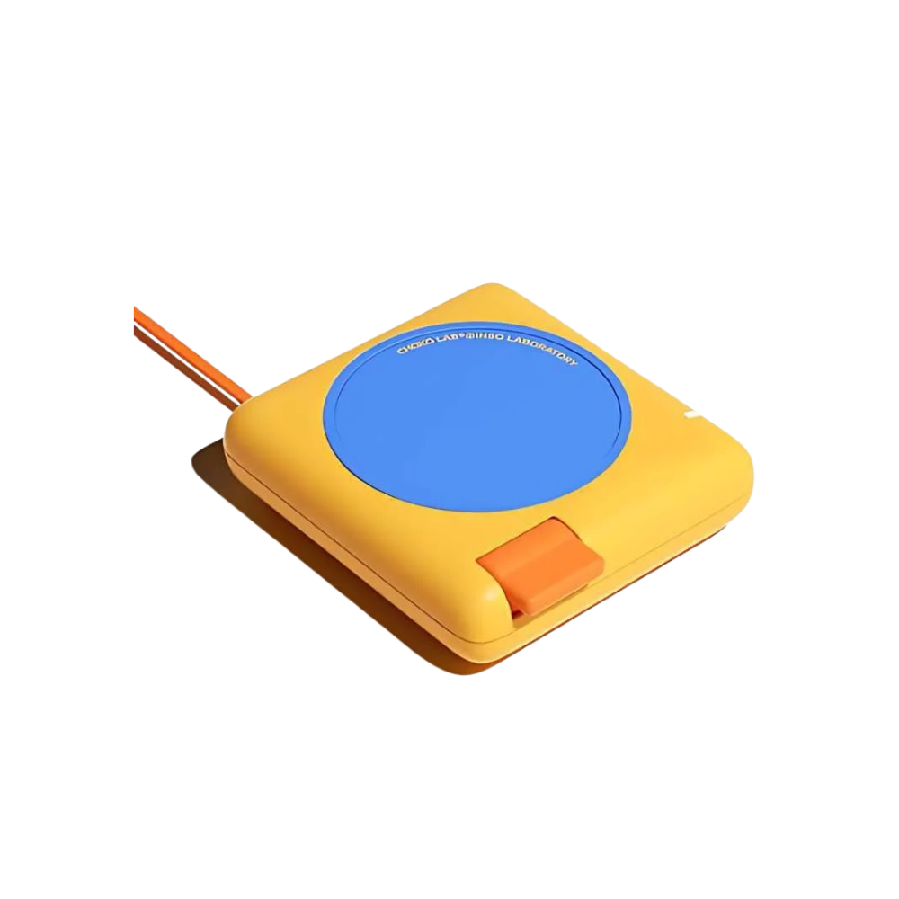 Posavasos eléctrico Chakolab thermostatic amarillo para mantener el café o té caliente en escritorio